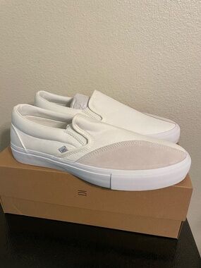 Men's Slip-On Canvas Sneakers in White